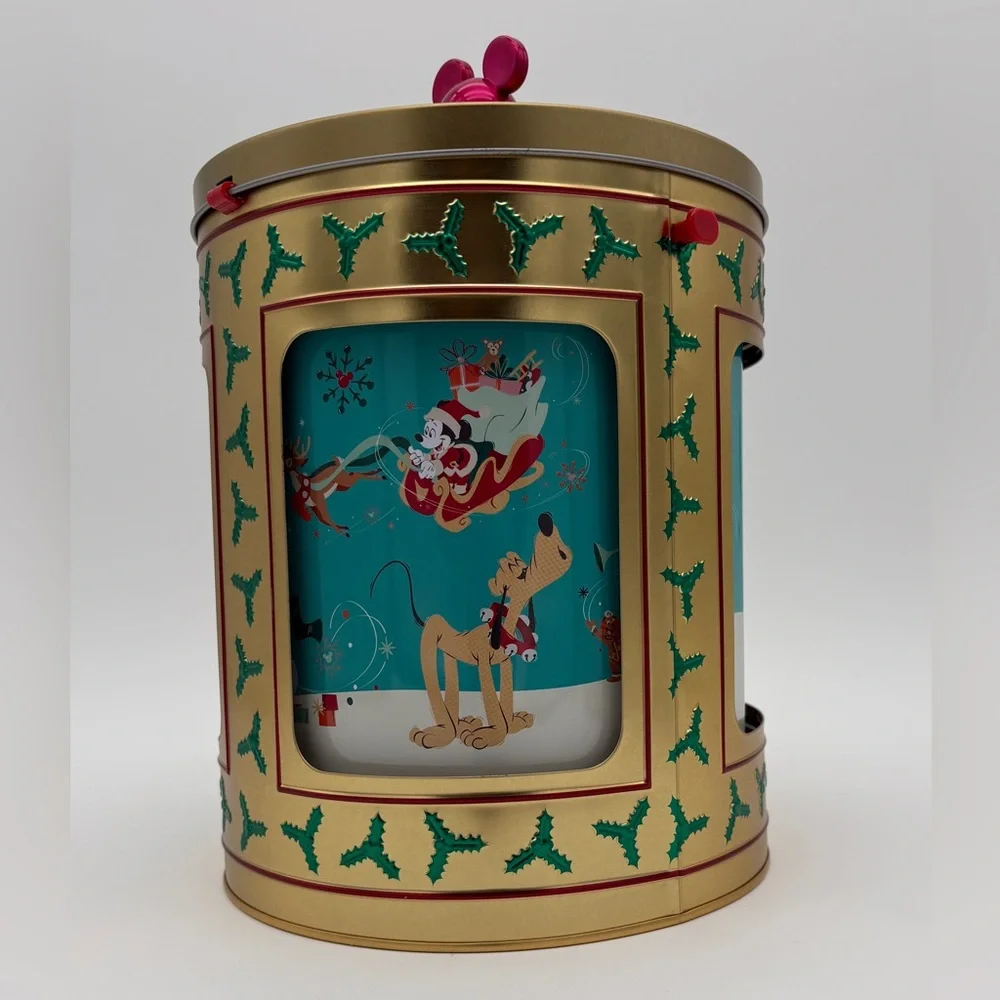 Pre Owned Special Edition Collectible Disney Parks Mickey Musical Popcorn Tin
